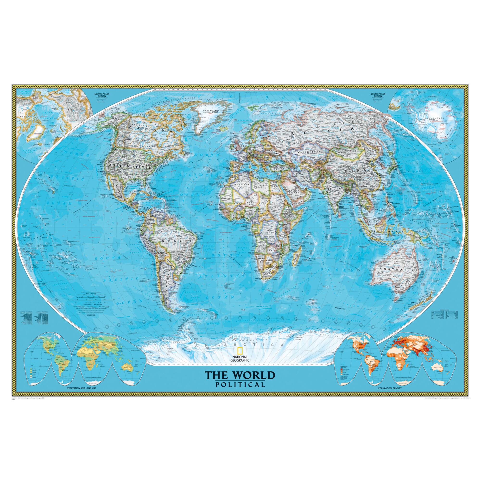 National Geographic™ World Classic Mural Wall Map